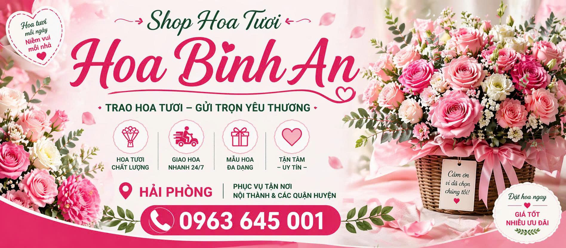 Shop hoa tươi Hải Phòng Hoa Bình An