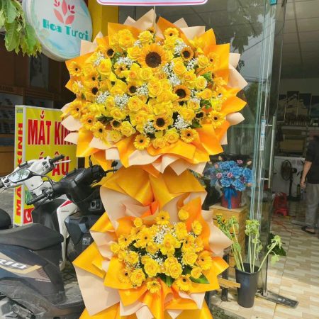 Kệ hoa khai trương #017 ,.shop hoa tươi gần đây Hải Phòng
